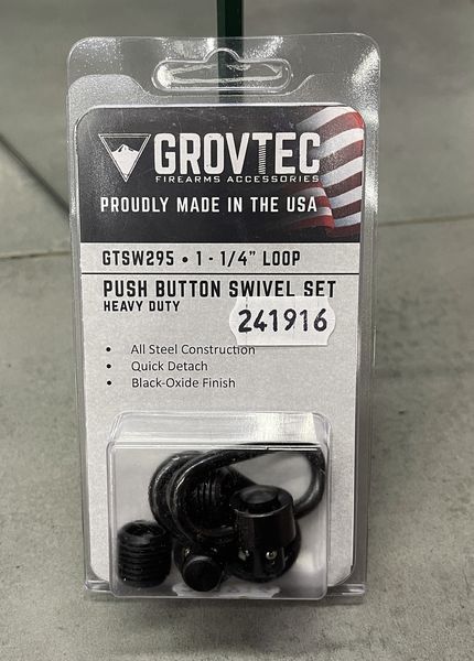 Антабка GrovTec QD (2 шт.) з різьбовою базою для дерев'яної цівки, кріплення для ременя на зброю GTSW295 241916 фото