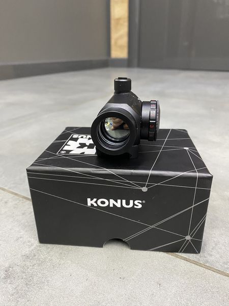 Коллиматорный прицел KONUS NUCLEAR 1x22, 3 MOA, широкое поле зрения, низкое крепление на Picatinny 244150 фото