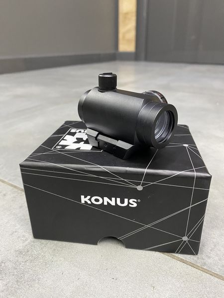 Коллиматорный прицел KONUS NUCLEAR 1x22, 3 MOA, широкое поле зрения, низкое крепление на Picatinny 244150 фото