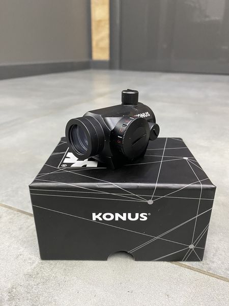 Коллиматорный прицел KONUS NUCLEAR 1x22, 3 MOA, широкое поле зрения, низкое крепление на Picatinny 244150 фото