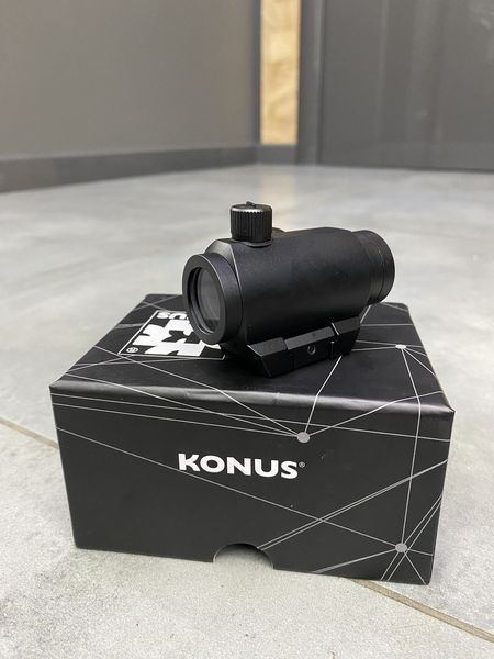 Коллиматорный прицел KONUS NUCLEAR 1x22, 3 MOA, широкое поле зрения, низкое крепление на Picatinny 244150 фото