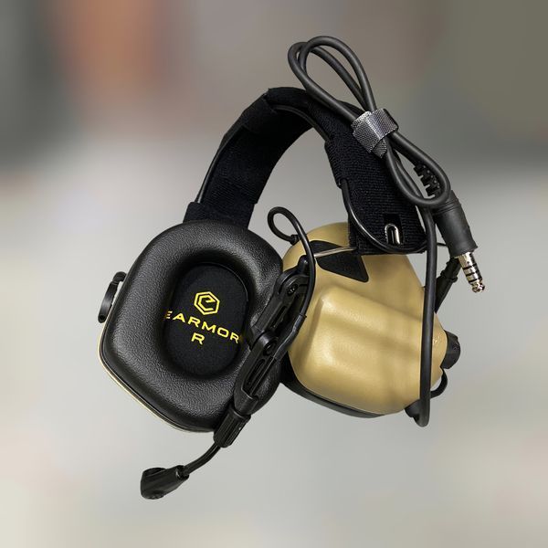 Навушники Earmor M32 Mod3 c кріпленням на шолом HD-ACC-08, активні, зі знімним мікрофоном та гарнітурою, Койот 244822-244391 фото