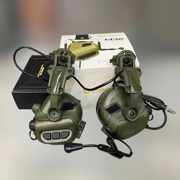 Наушники Earmor M32 Mod3 c креплением на шлем HD-ACC-08, активные, со съёмным микрофоном и гарнитурой, Олива 244821-244442 фото