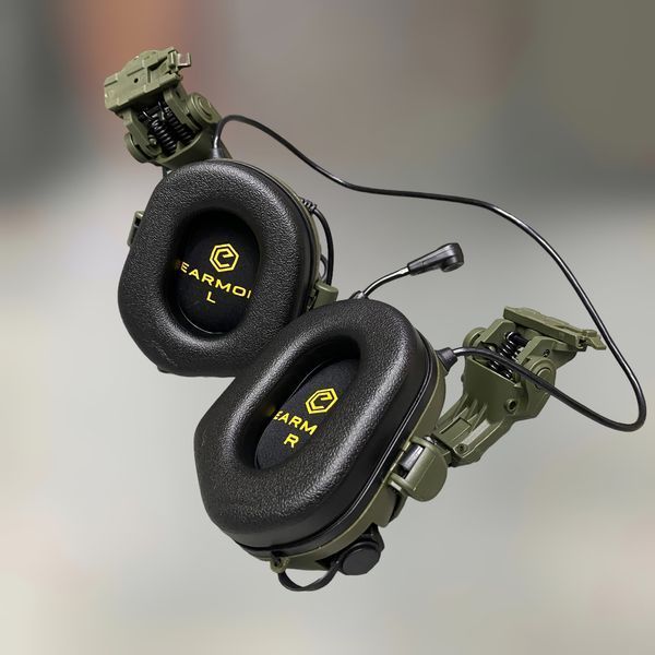 Наушники Earmor M32 Mod3 c креплением на шлем HD-ACC-08, активные, со съёмным микрофоном и гарнитурой, Олива 244821-244442 фото