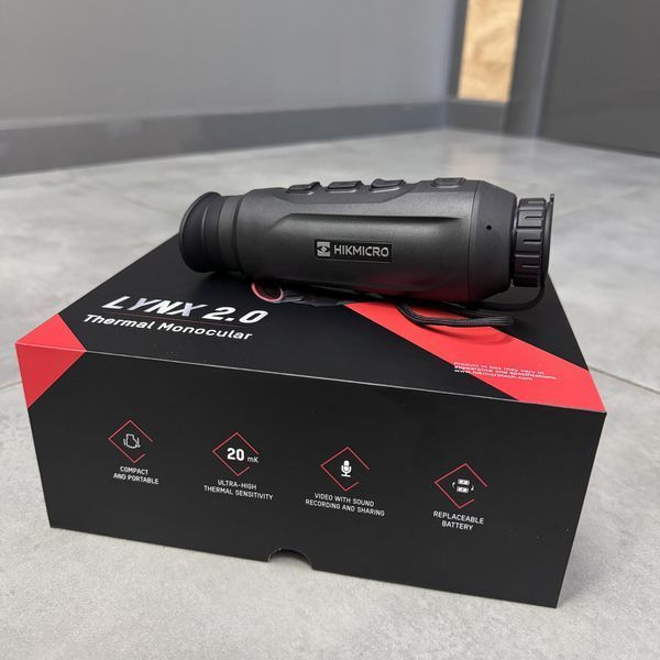 Тепловизионный монокуляр HikMicro Lynx LH19 2.0, 384&times;288, 50 Гц, объектив 19 мм, OLED 1024&times;768, Wi-Fi 245575 фото