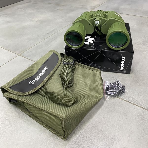 Бинокль KONUS KONUSARMY 10x50&nbsp;W.A., широкое поле обзора, чехол 243991 фото