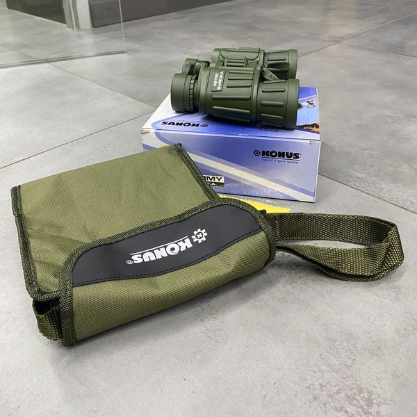 Бинокль KONUS KONUSARMY 8x42 W.A., широкое поле обзора, чехол 243992 фото