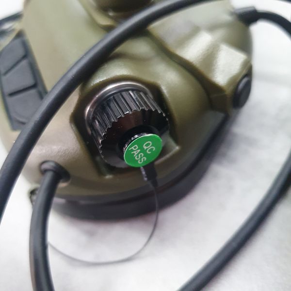 Наушники тактические Earmor M32X Mark3, активные, с креплением на шлем и съёмным микрофоном, цвет Олива 243816 фото
