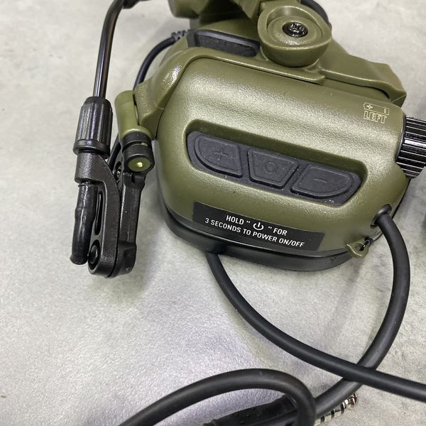 Наушники тактические Earmor M32X Mark3, активные, с креплением на шлем и съёмным микрофоном, цвет Олива 243816 фото