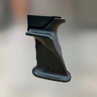 Рукоятка пістолетна AK 47/74 DLG Tactical DLG-181, колір &ndash; Чорний, прогумована, з відсіком 245274 фото