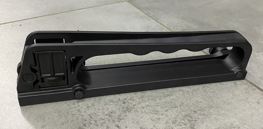 Ручка для транспортування AR та аналогів Чорна, DLG TACTICAL (DLG-068) на планку Пікатінні, вбудований цілик 241852 фото