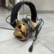 Наушники тактические Earmor M32X MOD4, активные, с креплением на шлем и оголовьем, цвет Койот (коричневый) 245516 фото 4