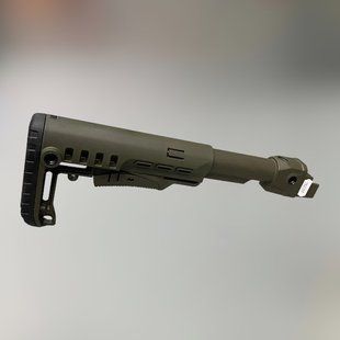 Прямой приклад DLG TACTICAL DLG-087 с трубкой DLG-146, телескоп, без подщечника, Олива, антабка на 2 стороны 241779-241705 фото