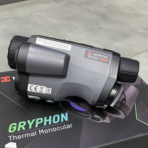 Тепловизионный монокуляр HikMicro Gryphon GH35L LRF, 35 мм, лазерный дальномер, цифровая камера, Wi-Fi 243415 фото