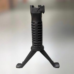 Рукоятка перенесення вогню DLG TACTICAL (DLG-066-black), Чорна, з сошками, з планкою пікатінні, висота до 220 мм 242245 фото