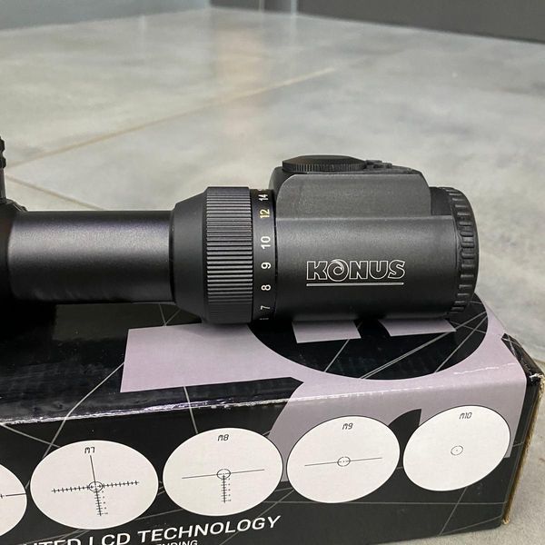 Оптичний приціл KONUS KONUSPRO EL-30 4-16x44 LCD, 10 сіток з підсвічуванням, трубка 30 мм 244303 фото