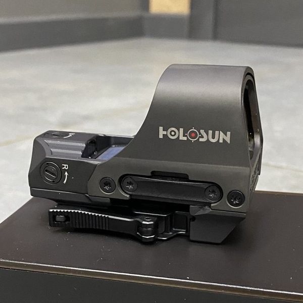 Коліматорний приціл Holosun HS510C, 23х30 мм, 2MOA/65МОА, подвійне живлення, швидкознімне кріплення Рicatinny 243222 фото