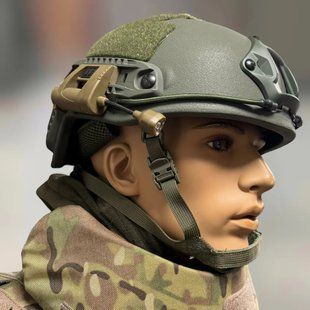Тактичний ліхтар на шолом Spina LT-09 MPLS Charge, колір Койот, режими: Білий, Червоний, Зелений ІЧ, з батарейкою 245417 фото