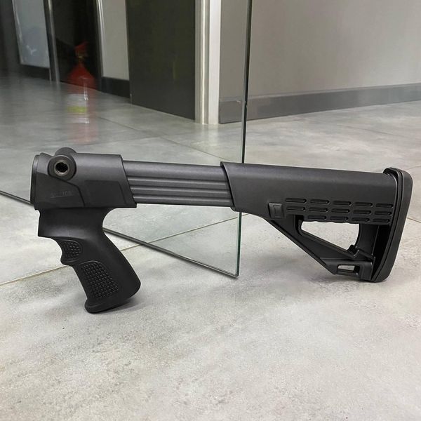 Приклад із трубою для помпових рушниць DLG Tactical TBS Solid DLG-083, Com Spec, колір &ndash; Чорний 244429 фото