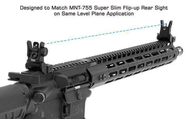 Цілик складаний Leapers UTG AR15 MNT-955, колір Чорний, відкидний приціл, на Picatinny 242681 фото