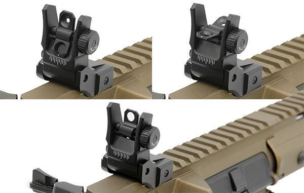 Цілик складаний Leapers UTG AR15 MNT-955, колір Чорний, відкидний приціл, на Picatinny 242681 фото