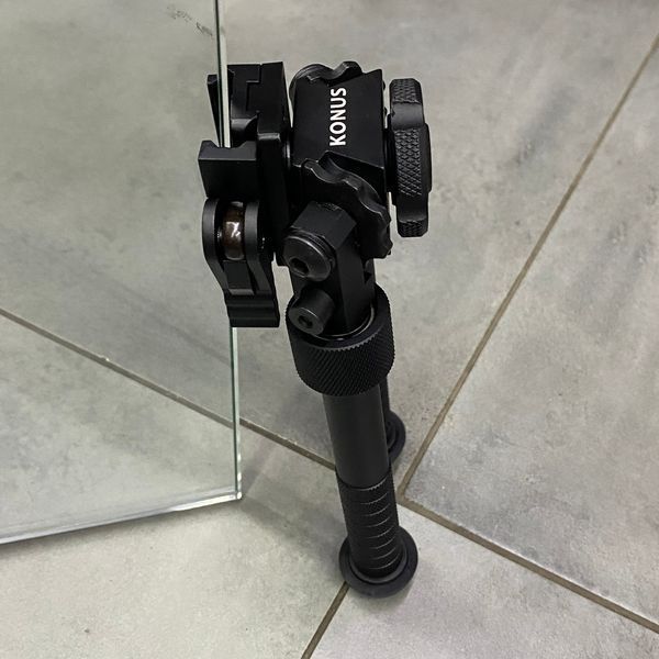 Сошки Konus Bipod-T, 12-23 см, швидке кріплення на планку Weaver/Picatinny, гумові наконечники (01949) 244533 фото
