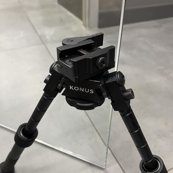 Сошки Konus Bipod-T, 12-23 см, швидке кріплення на планку Weaver/Picatinny, гумові наконечники (01949) 244533 фото