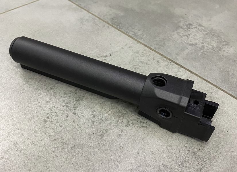 Труба для приклада АК фиксированная DLG-146-black, Черная, Mil-Spec, АК 47/74 трубный фиксированный адаптер 241771 фото