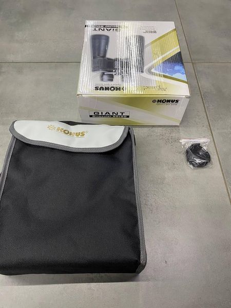 Бинокль KONUS GIANT 20x60, Черный, чехол, нашейный ремень, защитные крышки на объективы и окуляры 241539 фото