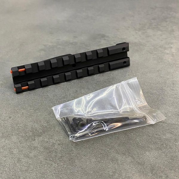 Планка Picatinny для АК, на цілик, 8 слотів, довжина 100 мм, планка Пікатінні на АК 244393 фото