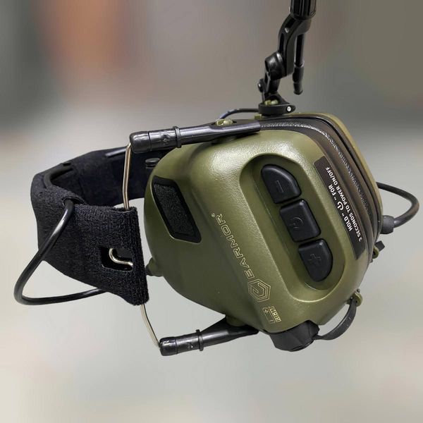 Наушники тактические Earmor M32 Mod3, активные, со съёмным микрофоном и гарнитурой, цвет &ndash; Олива 244821 фото