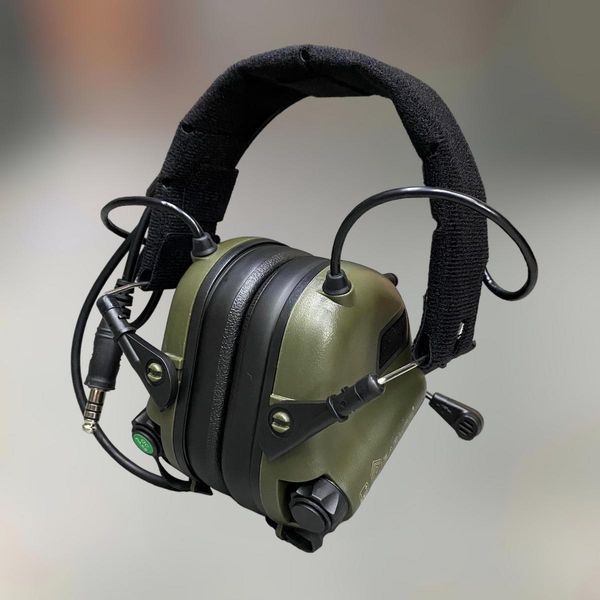 Наушники тактические Earmor M32 Mod3, активные, со съёмным микрофоном и гарнитурой, цвет &ndash; Олива 244821 фото