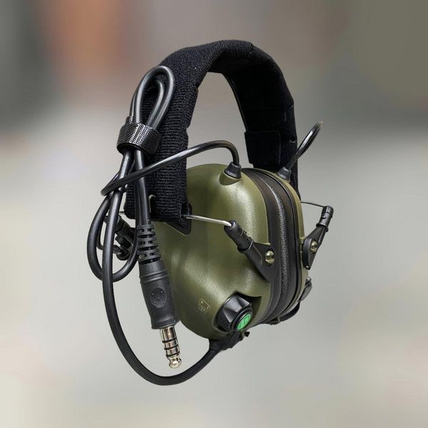 Наушники тактические Earmor M32 Mod3, активные, со съёмным микрофоном и гарнитурой, цвет &ndash; Олива 244821 фото