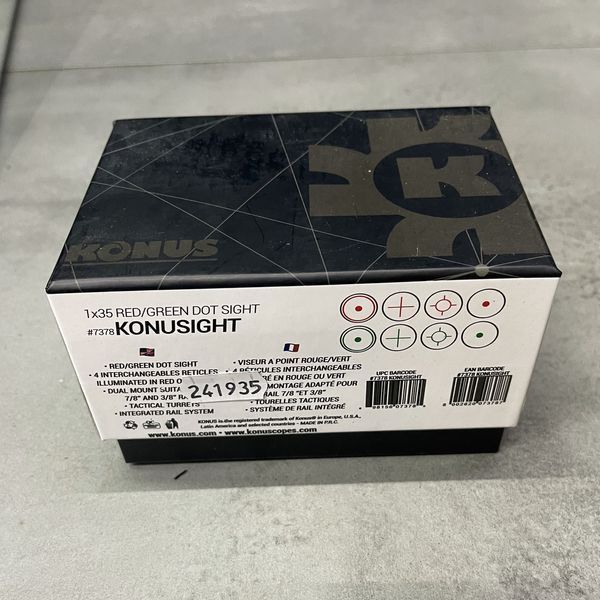 Приціл коліматорний KONUS KONUSIGHT 1x35 (4МОА), кріплення: на планку Вівер/Пікатінні (7/8&rdquo;), ластівчин хвіст 241935 фото